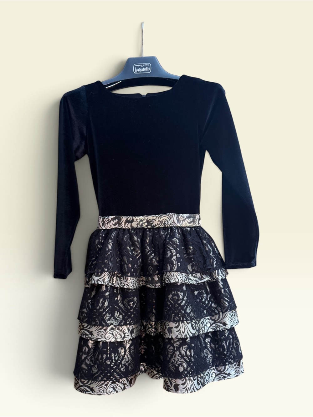 Chasing Fireflies Velvet and Lace Tiered Dress